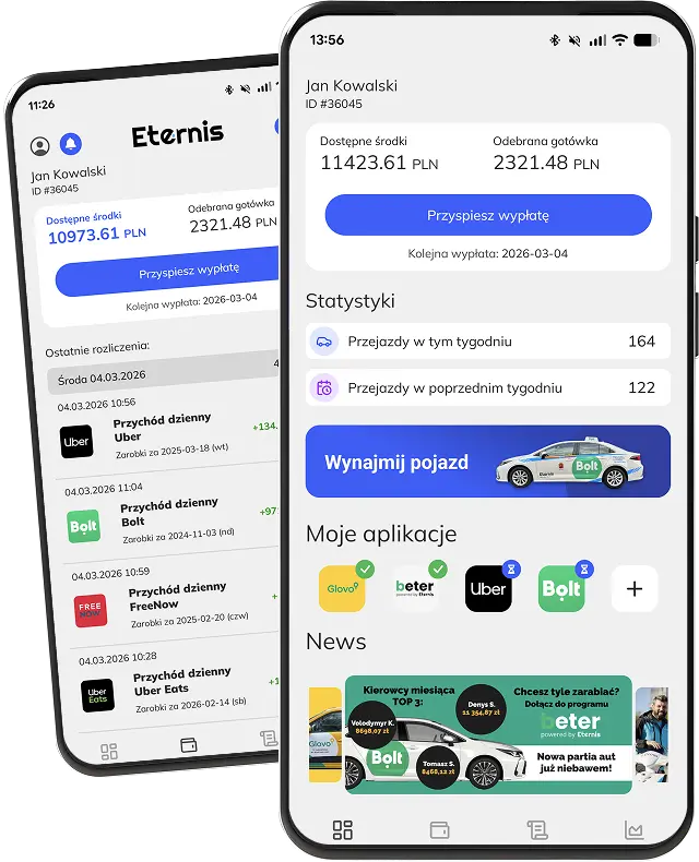Aplikacja Eternis - mockup aplikacji mobilnej