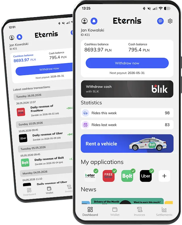 Aplikacja Eternis - mockup aplikacji mobilnej