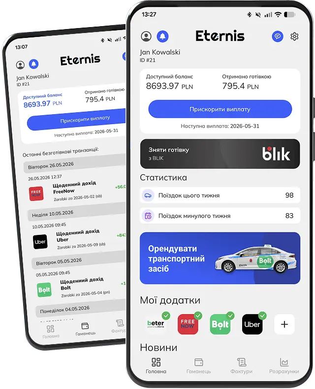 Aplikacja Eternis - mockup aplikacji mobilnej